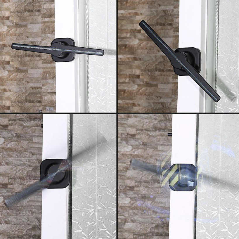 LED 3D Holographic Projector Hologram Player Advisement Display Fan Lamp+SD Card. 