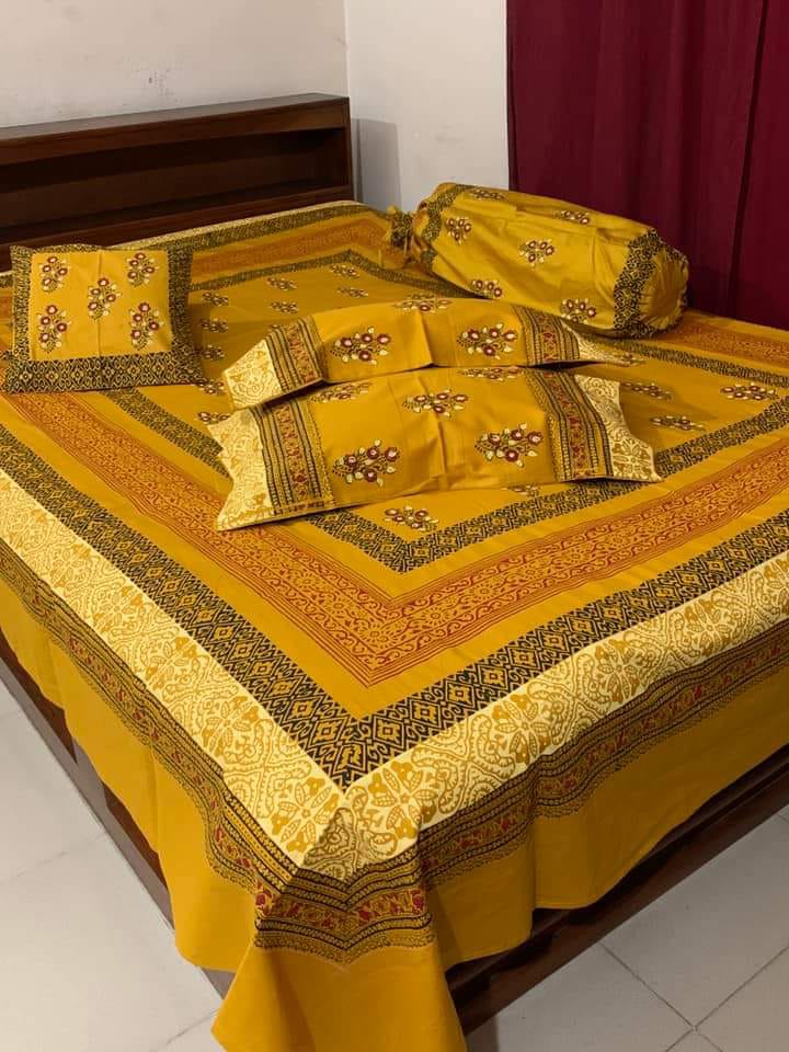Exclusive Designer Block Printed Bed Sheet
