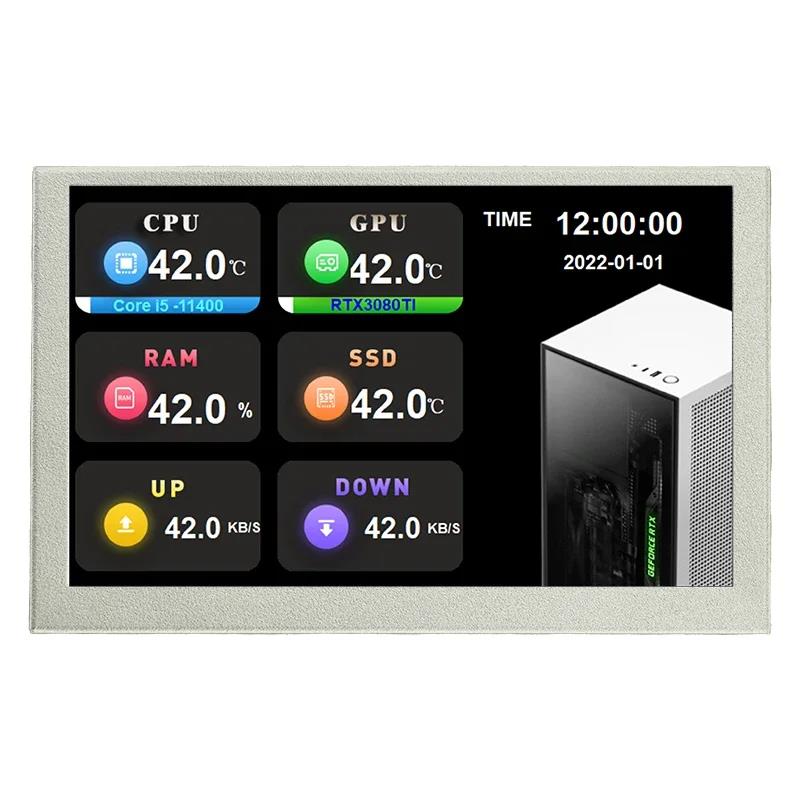 5inch IPS TYPE-C Secondary Screen Computer LCD Display for Mini PC Case 800x480 CPU GPU RAM HDD USB Monitor Freely AIDA64. 