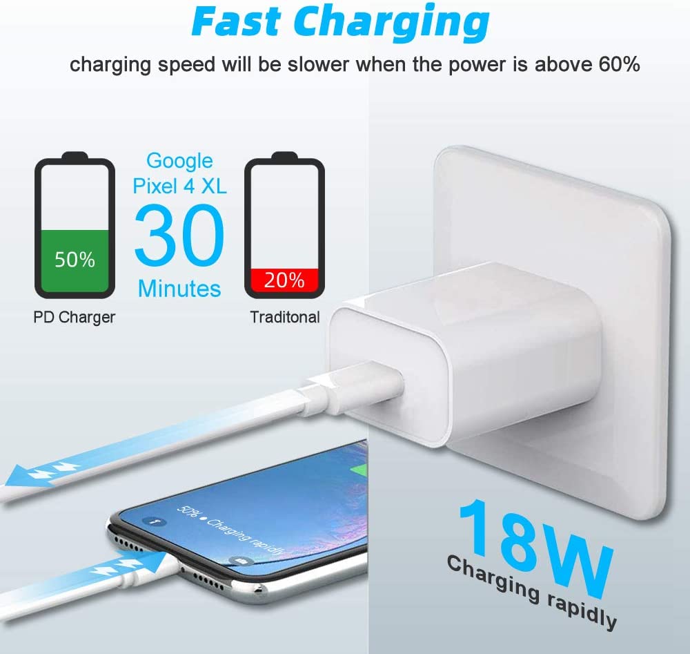 Google 18W USB-C Power Adapter. 