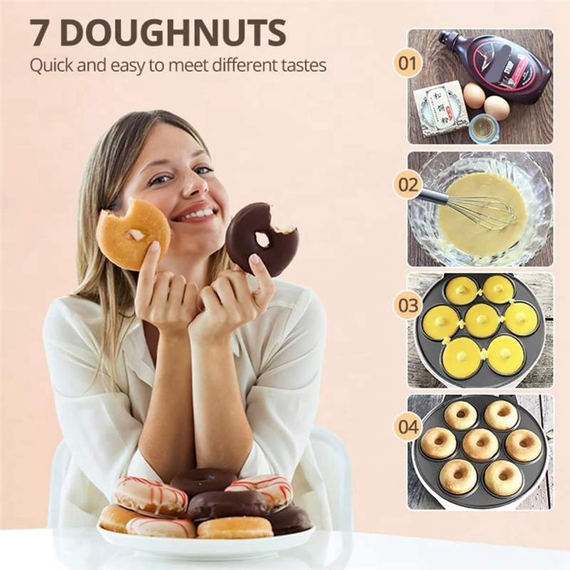 1 PCS Mini Donuts Machine Donut Maker Machine DIY Home Use Mini Doughnut Maker 110V White US Plug. 