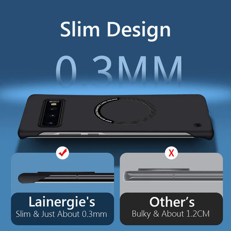 【NShisasN】For Samsung Galaxy S9 S10 Plus Frameless Magnetic Magsafe Slim Case For Samsung S10Plus S9Plus Wireless Charging Hard Back Cover. 
