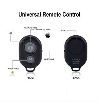 Selfie Remote Shutter Bluetooth Wireless Shutter Camera Phone Remote Control for IOS Android TikTok - Black. 