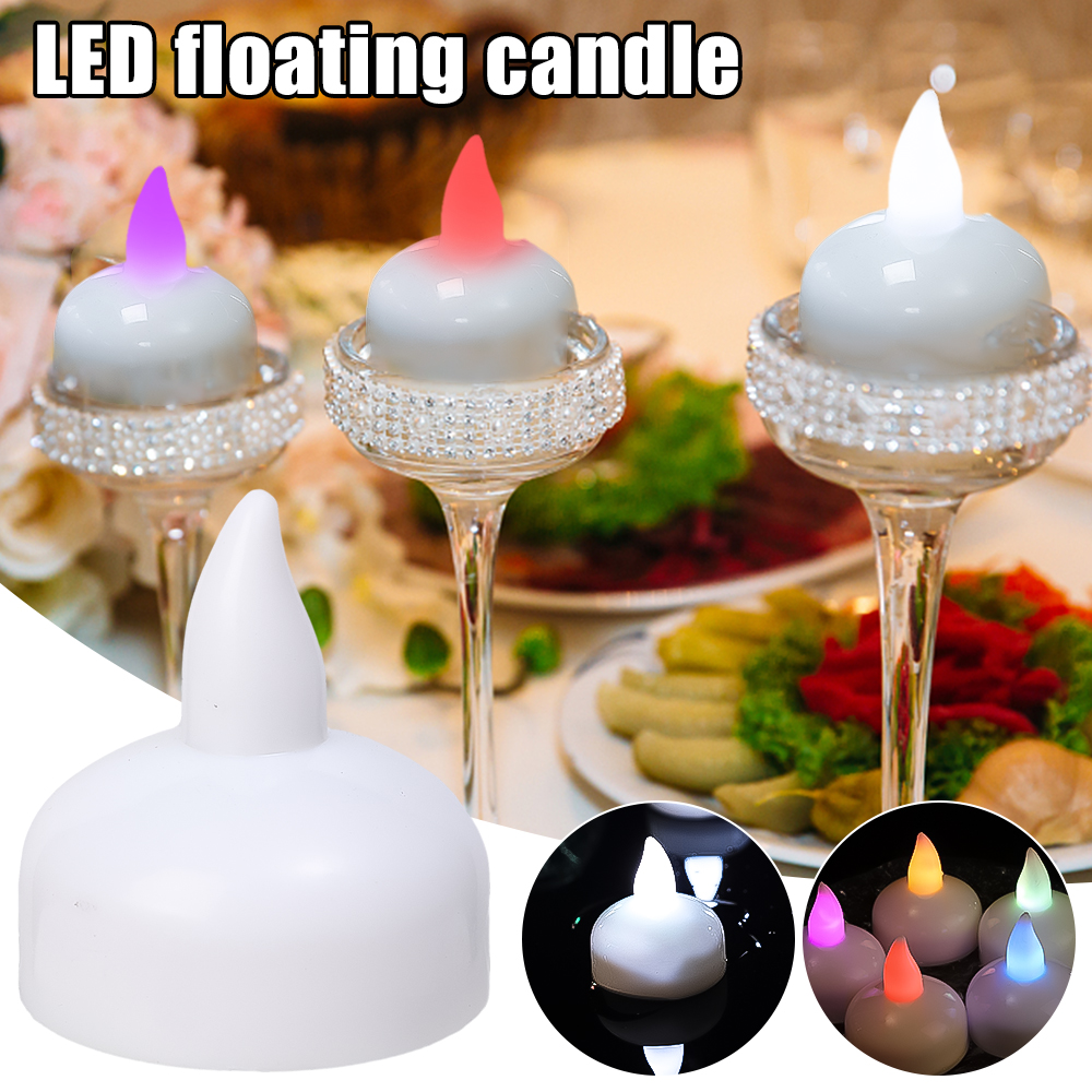 Flickering Flameless LED Candles Light Lamp Waterproof Floating on Water LED Tea Light for Pool Spa Decor. 