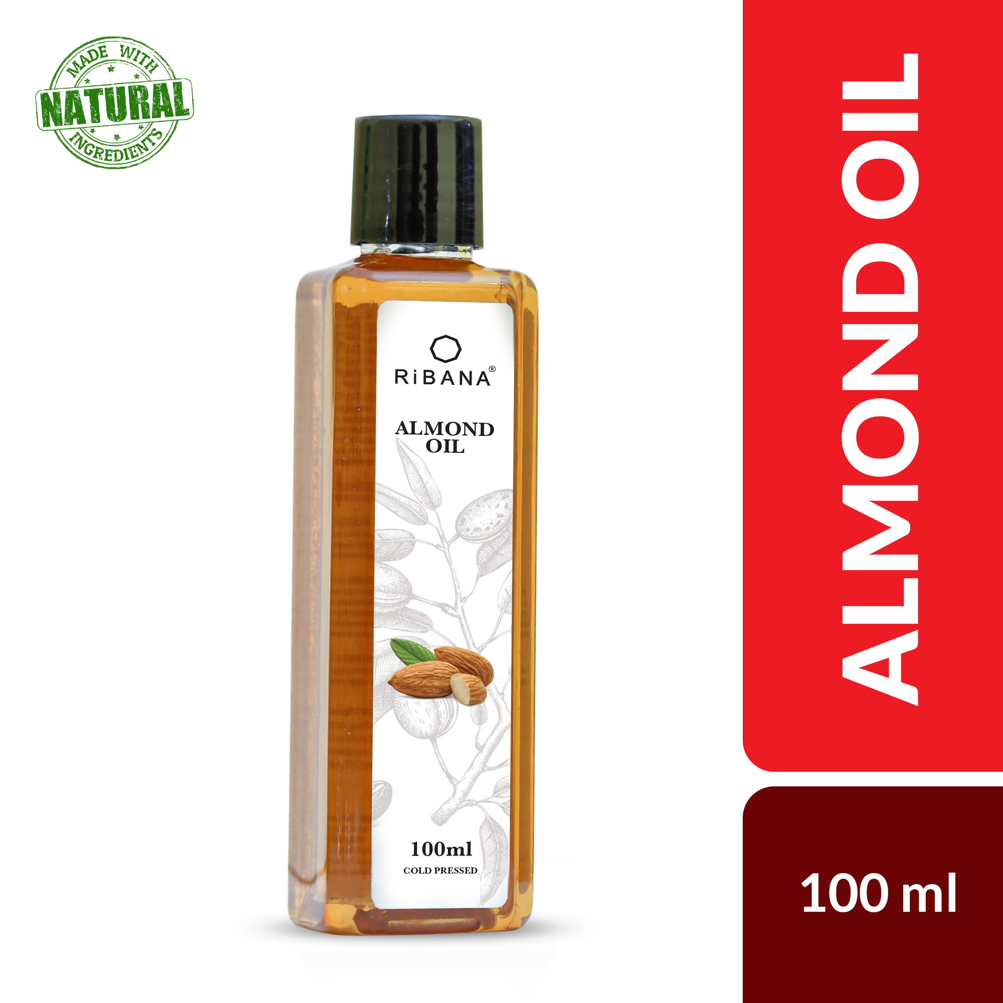 RiBANA Organic Sweet Almond Oil - 100 ml