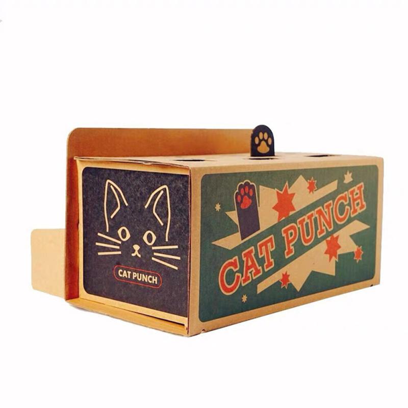Cat Punch Scratch Interactive Mole Mice Game Toy DIY Mouse Pop Up Puzzle For Cats Treat Exercise Training Cat Toy Supplies. 