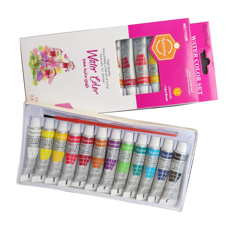 Keep Smiling Water Colour Set (6ML) - 12 Colours