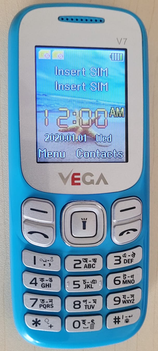 Vega V7 Tiger Feature Button Mobile Phone 1000mAh Battery