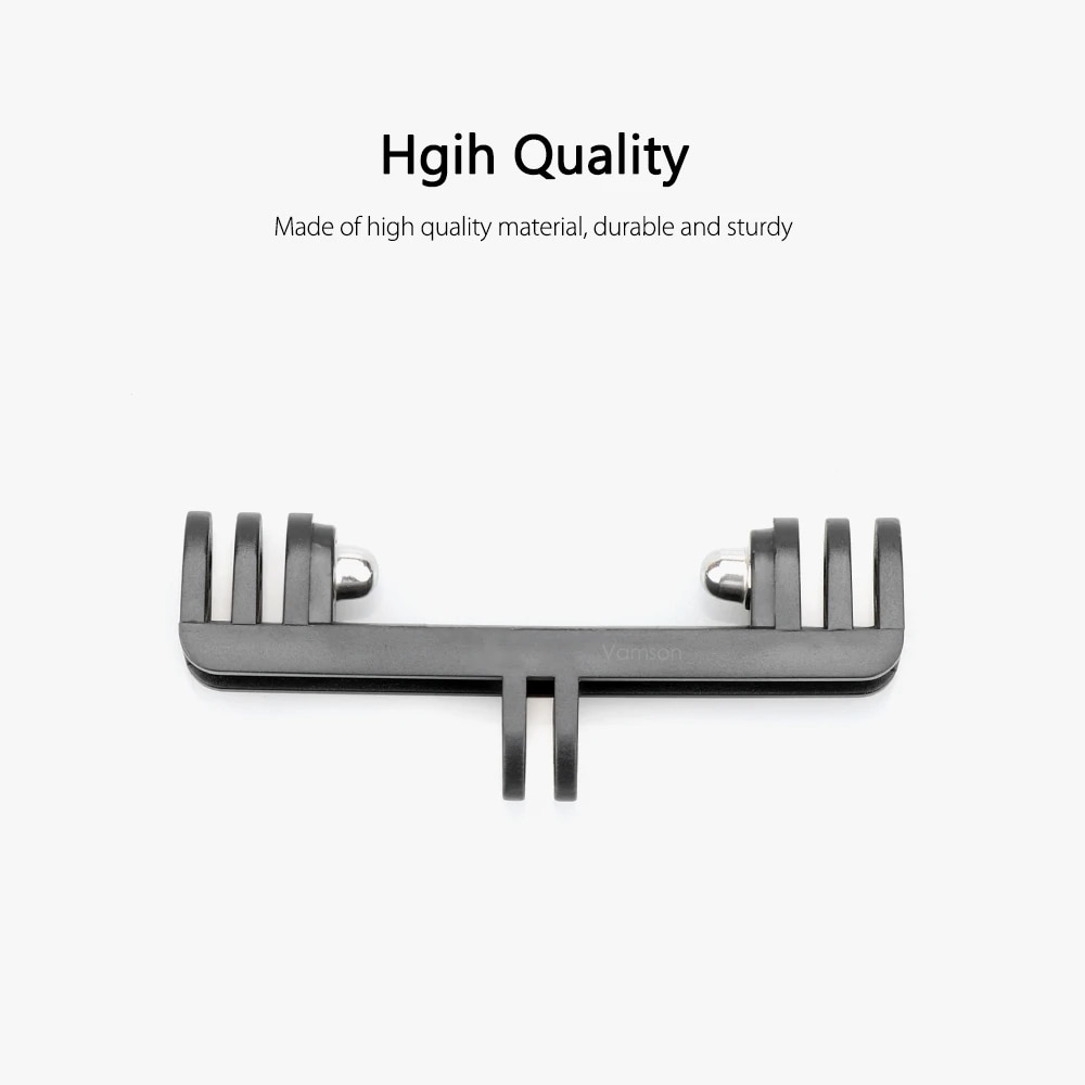 Vamson for Go pro Accessories Double Bracket Bridge Mount for Gopro Hero 8 7 6 5 4 for DJI OSMO Yi 4K Tripod Action Camera VP518. 
