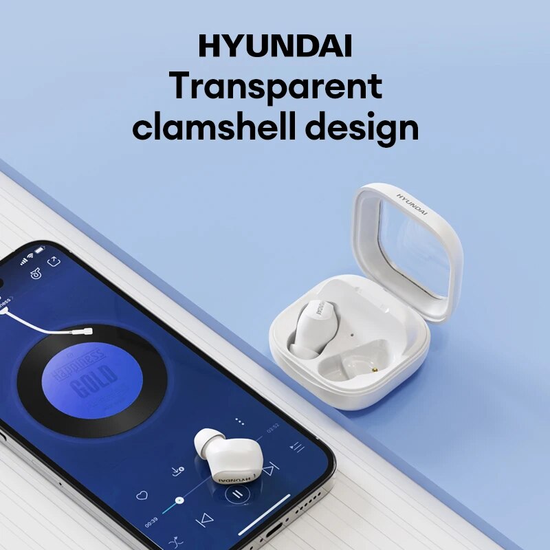 HYUNDAI HY-T08 Bluetooth 5.3 Ear Clip Earbuds Low Latency Gaming Headset HD Call Noise Reduction Earphones Sport Headphone with. 