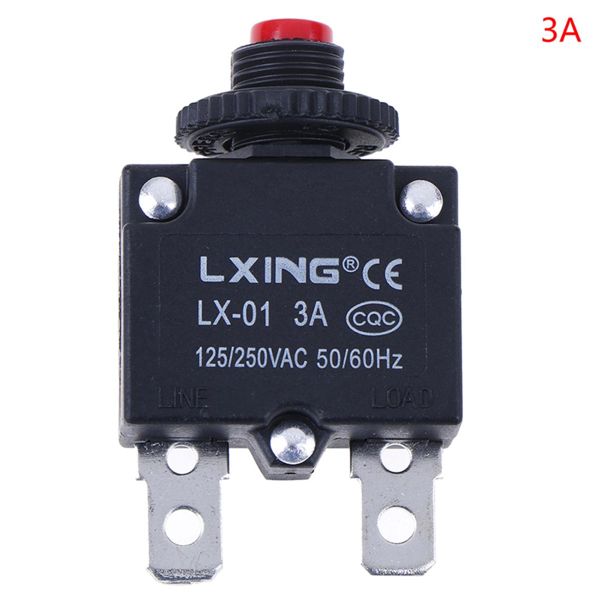 Circuit Breaker Overload Protector Switch Fuse 3A 4A 5A 6A 8A 10A 15A 20A 30A