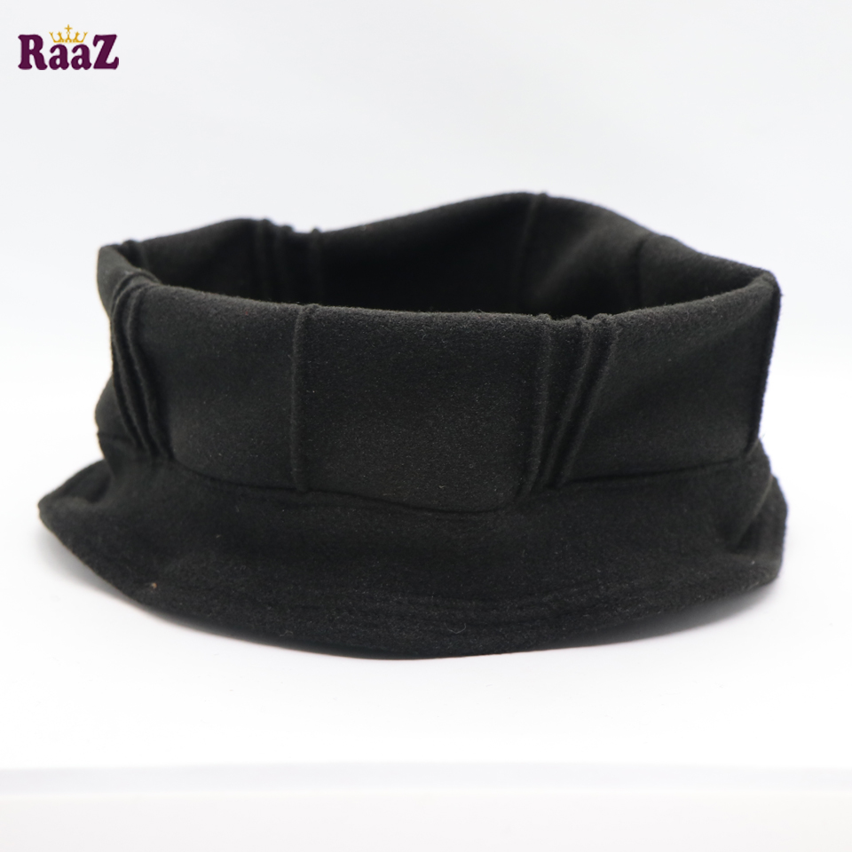 Black Wool Winter Stylish Afghani Prayer Tupi - Cap For Men. 