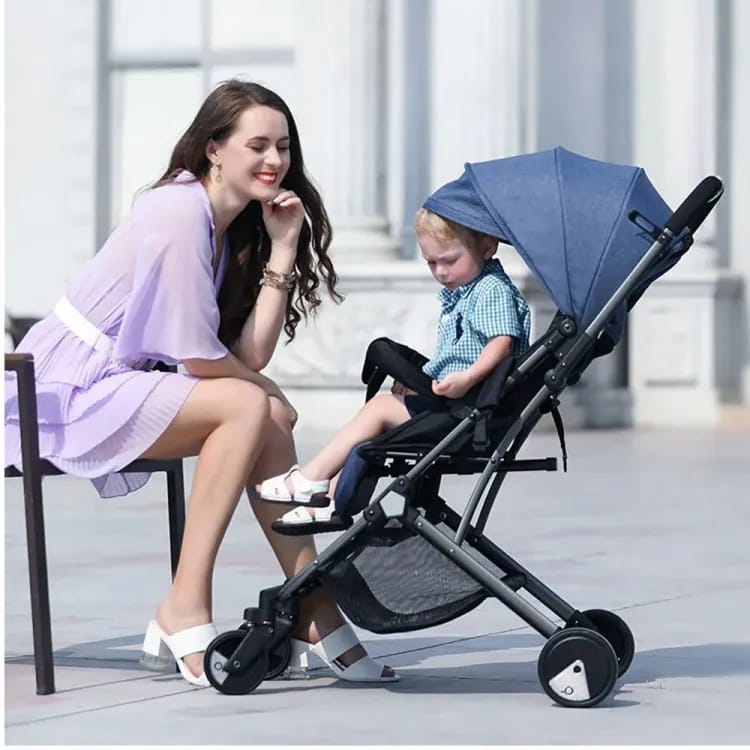 New Baby Luggage Stroller Pocket Prams Bih Y1-Blue. 