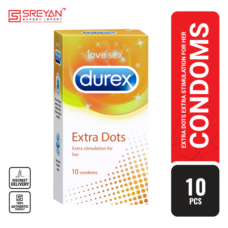 Durex Extra Dotted Condom - 10Pcs Pack (Made In India) - Condom
