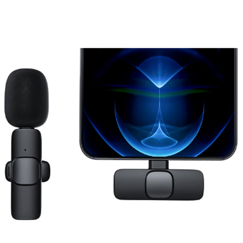 Wireless Lavalier Microphone Portable Audio Video Recording Mini Microphone Fit For Live Gaming Mobile Phone Microphone B. 