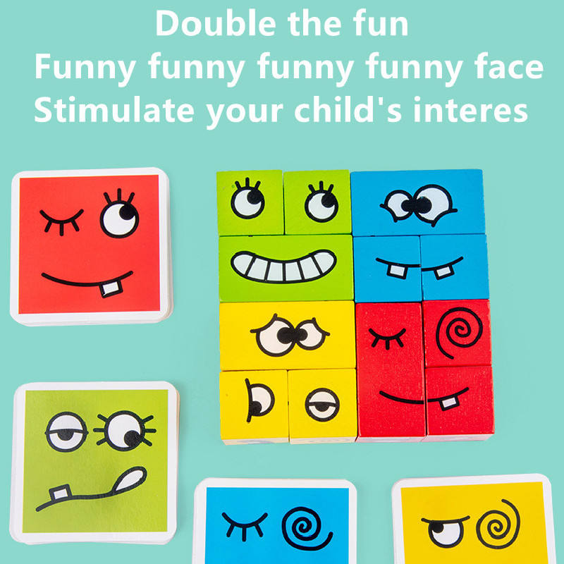Emoji Cube face Game for Kids | Expressions Matching Block Puzzle Toy Toddler Toy | Cute Face Changing Cube. 