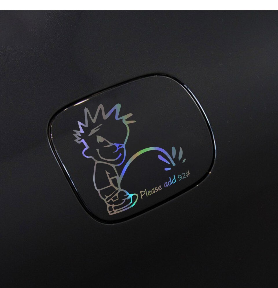 【DM bag factory Store】Aliauto Funny Car Cartoon Kids Pee Please 92 Automobiles Motorcycles Decoration Fuel Tank Decal,12cm*12cm. 