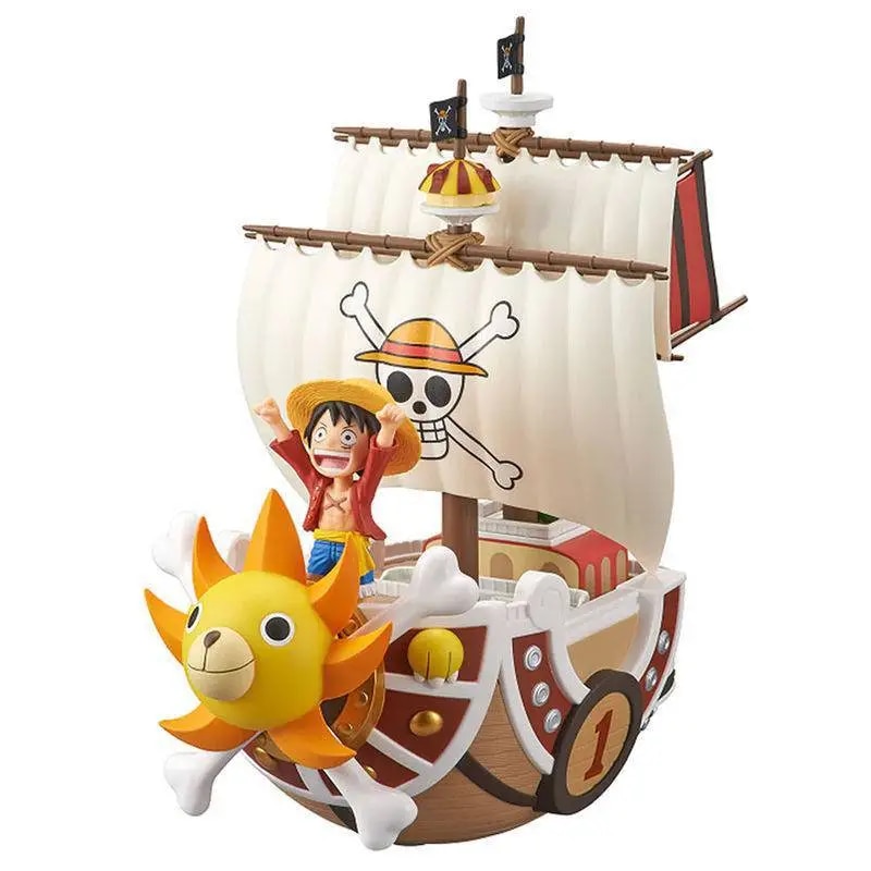 One Piece Ship Figure Luffy Model Toy Peripheral Super Cute Mini Boat Assembled Model One Piece Ship Blind Box Kid Birthday Gift. 