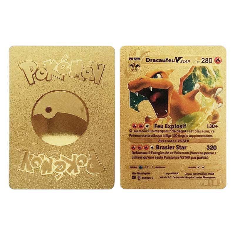 Pokemon Rainbow Cards Gold Silver Vmax GX Card Collection Battle Trainer Card Spanish English French Child Toys Christmas Gifts MuXiaRe. 