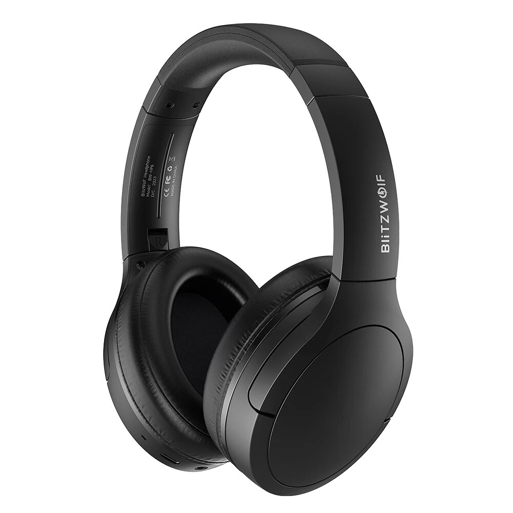 BlitzWolf BW-HP6 Wireless Headset bluetooth Headset Active Noise Cancelling 40mm Large Drivers AAC Audio 70h Portable Headphones. 