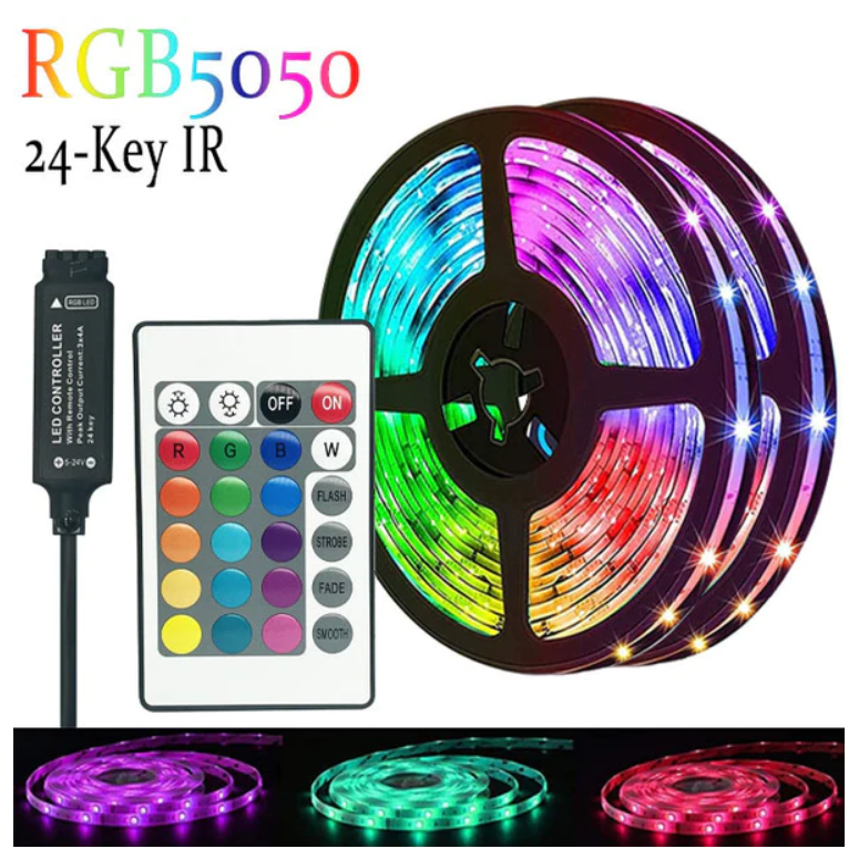 Best RBG Lights 3 Meter LED Light Strip RGB 5050 Color Changing LED Light  Super Bright Flexible Light Strip with 24keys Remote/Bluetooth App Control for Home Decor Room Decor Party Decoration TV Lighting Bedroom lighting Wall Lighting. 