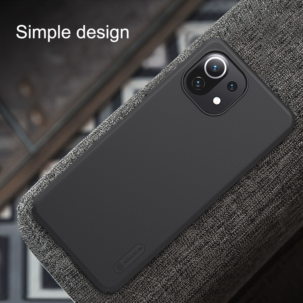 Nillkin { Mi 11 Lite } Super Frosted Shield Matte cover case for Xiaomi Mi11 Lite (Mi 11 Lite), Mi11 Lite 5G NE Smart Phone Back Cover Case - Black. 