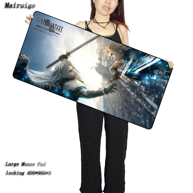 【happy one】Mairuige Final Fantasy Mouse pad 900x400X3mm Notbook Mouse Mat Large gaming mousepad large Edge pad mouse PC desk. 