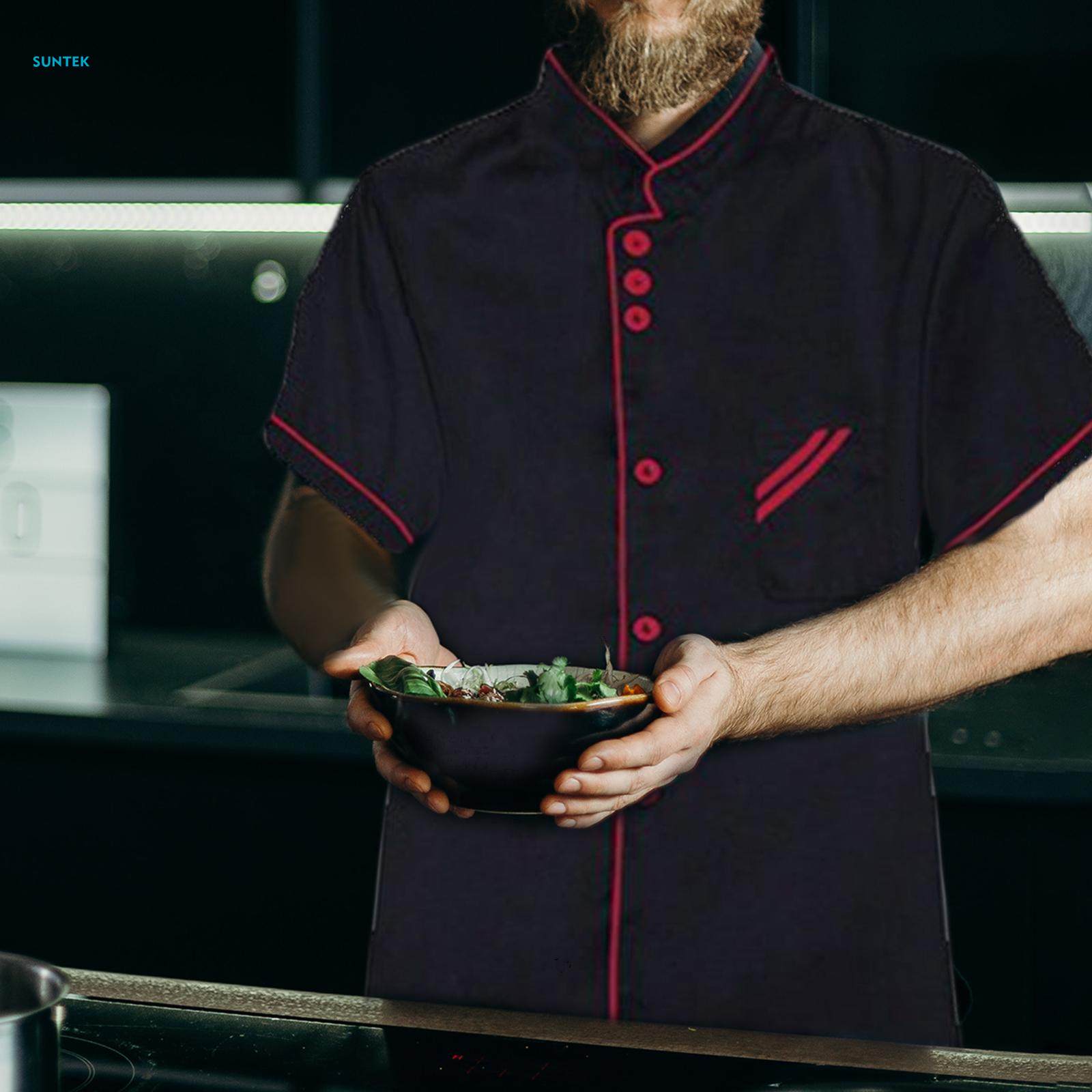 Chef Jacket Waiter Waitress Apparel Comfortable Chef Uniform for Restaurant XL. 