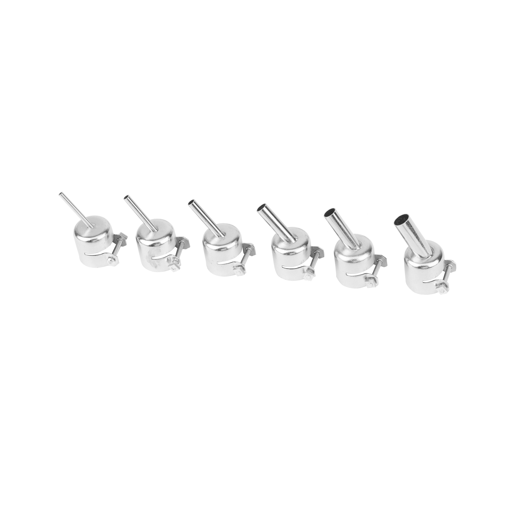 15Pcs Universal 850 45 Degree Bent Curved Nozzle for Hot Air SMD Soldering Stations 858D Welding Nozzles. 
