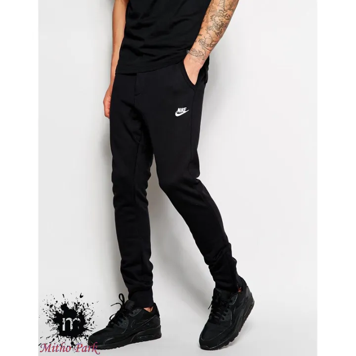 black nike joggers slim fit