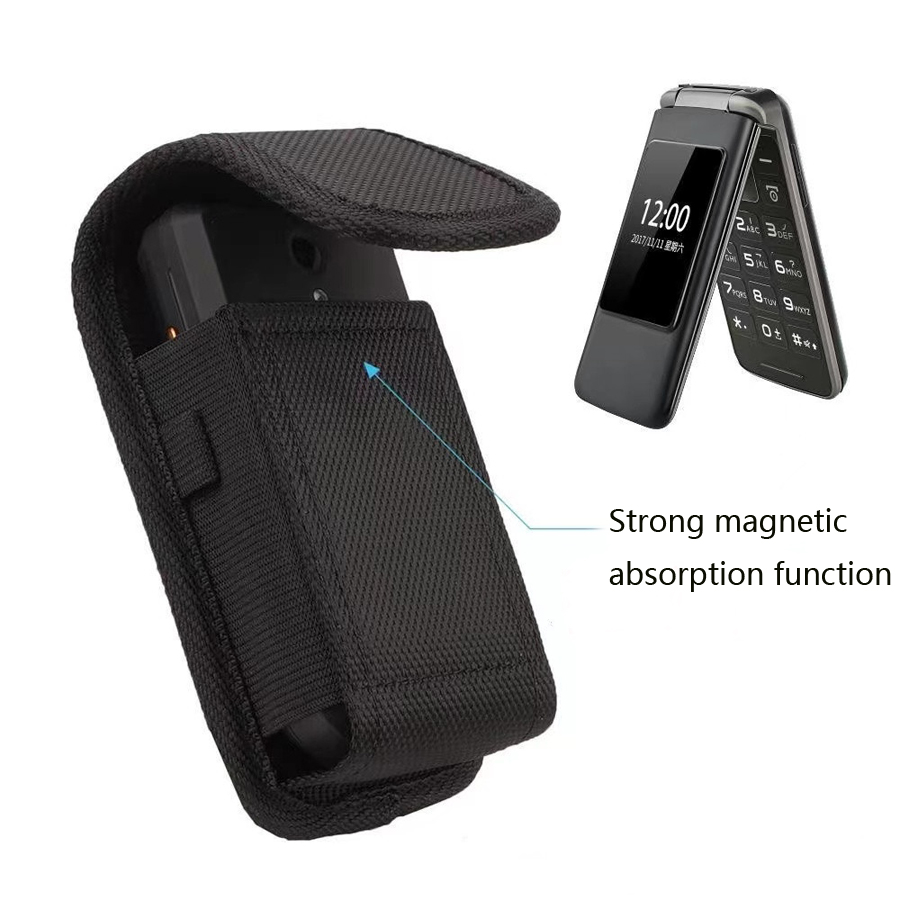 For Nokia 2760 2720 Flip Leather Case Phone Pouch For Alcatel Go Flip V/4/3Flip Belt Clip Waist Bag Universal. 