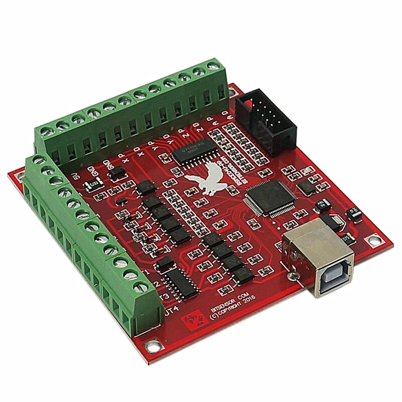 MACH3 4 Axis 100KHz USB CNC Wood Router Machine Smooth Stepper Motion Controller Card Breakout Board 12-24V. 