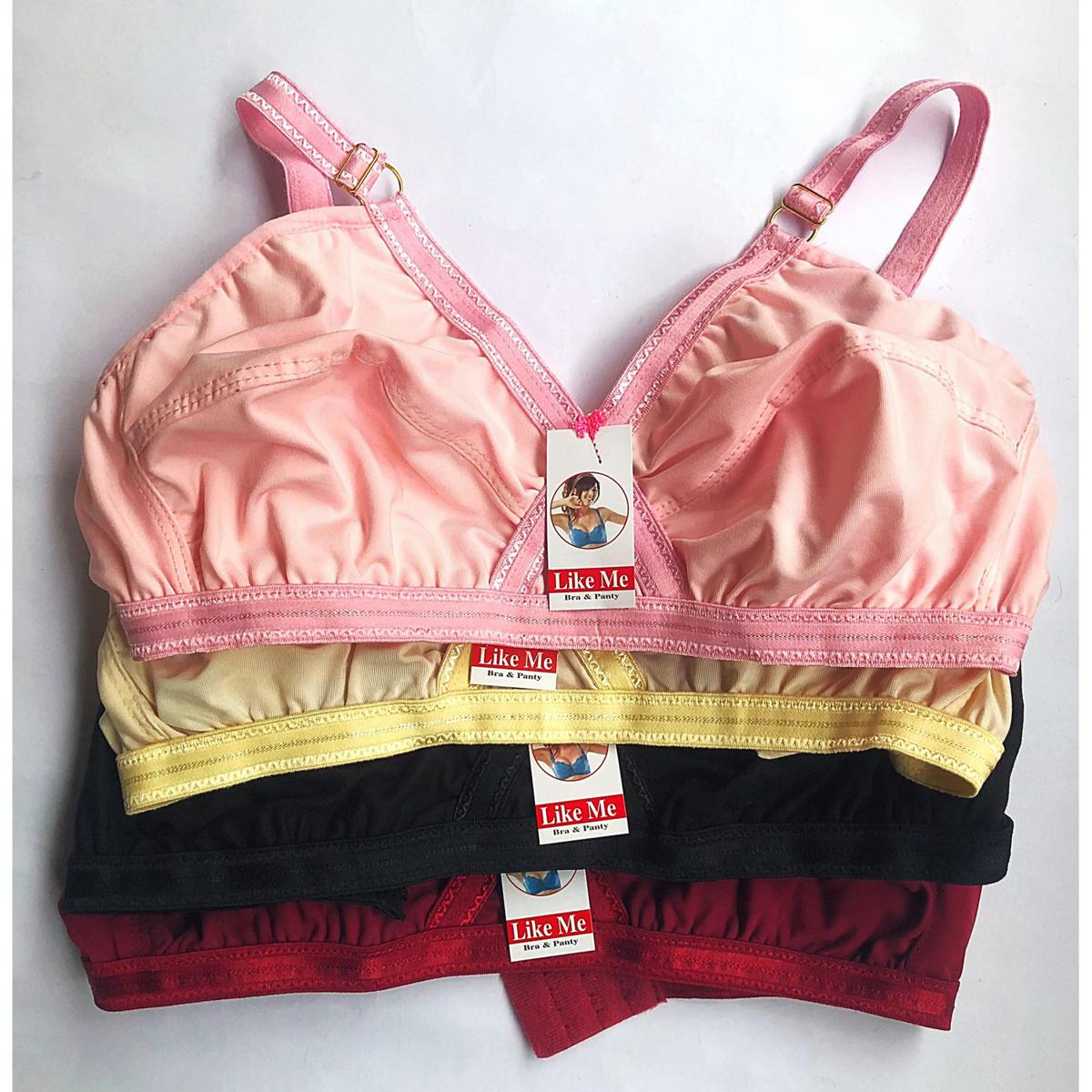Stitch Soft and Comfortable Multicolor Bra for Woman -- ( 4 pcs )