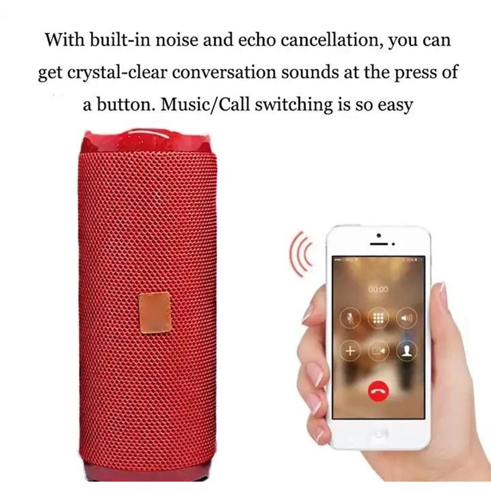 TG191 Portable Speaker Surround Stereo Sound Speaker Long Playtime Cylindrical Button Control Wireless Speaker Memory Card USB Disk MP3 Audio Player For Outdoor Sports Home Parties. 