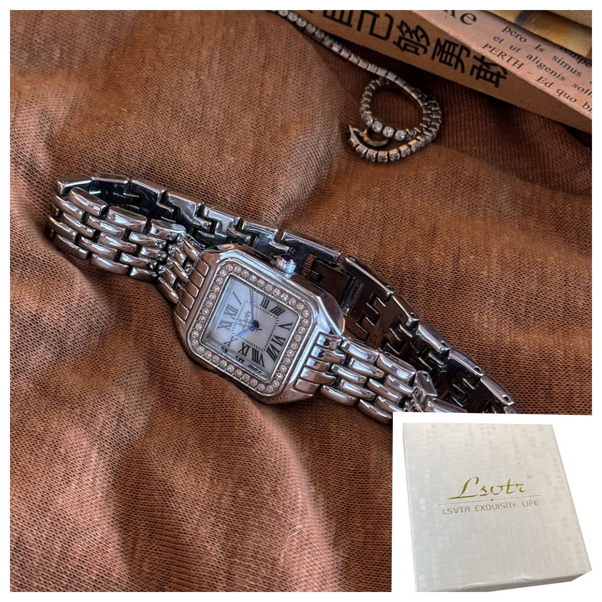 LSVTR Little Cheetah New Light Luxury Retro Women's Watch Cross-border Douyin Live Waterproof Diamond Set Women's Watch