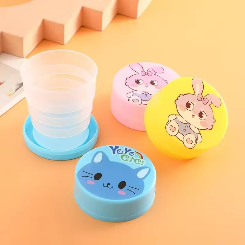 Young Peace Magic Cup for Kids –Glass Magic Cup Folding Cup, Folding Collapsible, Mug Glass for Picnic, Travel, Outdoor, Plastic Tumbler Glass - Assorted Color