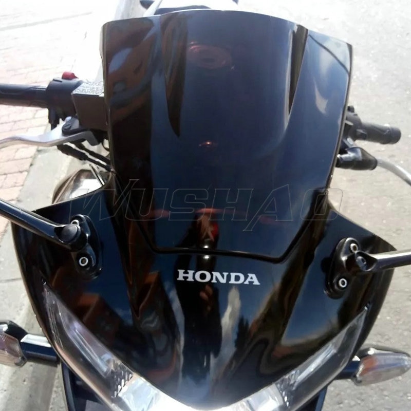 Chrome Motorcycle Double Bubble Windshield WindScreen Screen For 2011 2012 2013 Honda CBR250R CBR R 250R 11 12 13 Black Iridium. 