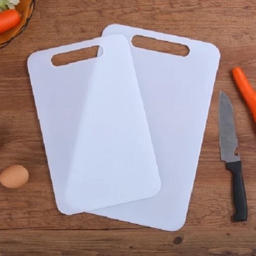 White Color Big Size Rectangular Plastic Cutting Chopping Board. 