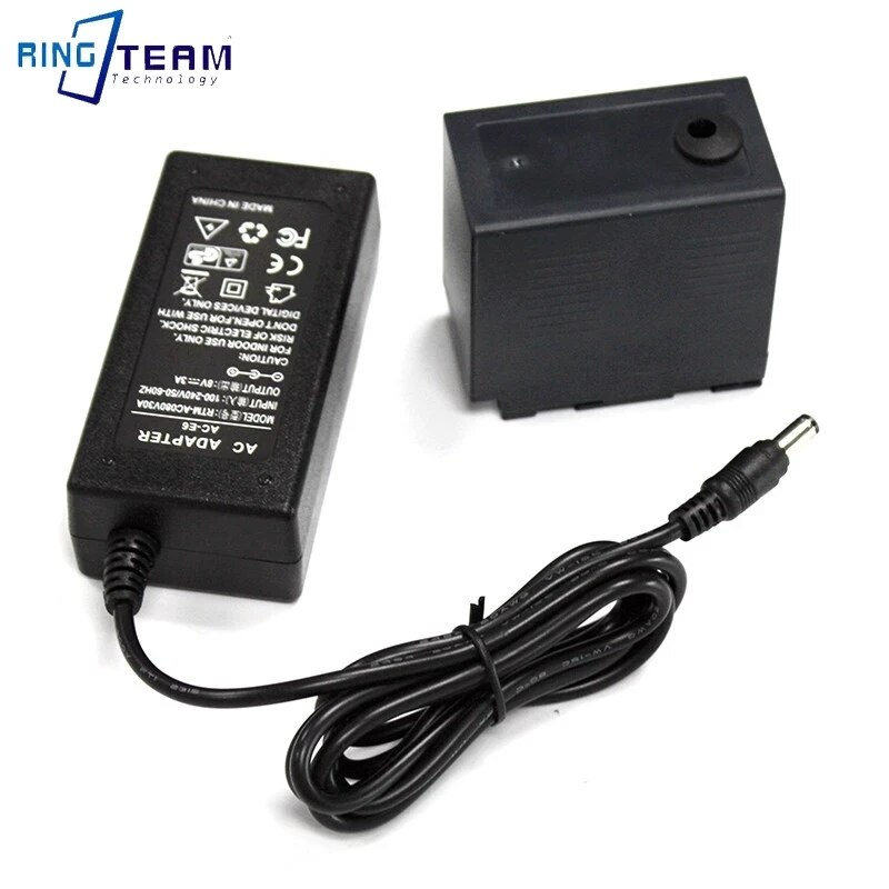 D54S Dummy Battery + AC-E6 Power Adapter for CGA-D54 AG-DVC180A AG-DVC30 CGA-D54SE / 1B VW-VBD5 CGP-D54S CGR-D54S CGR-D54S. 