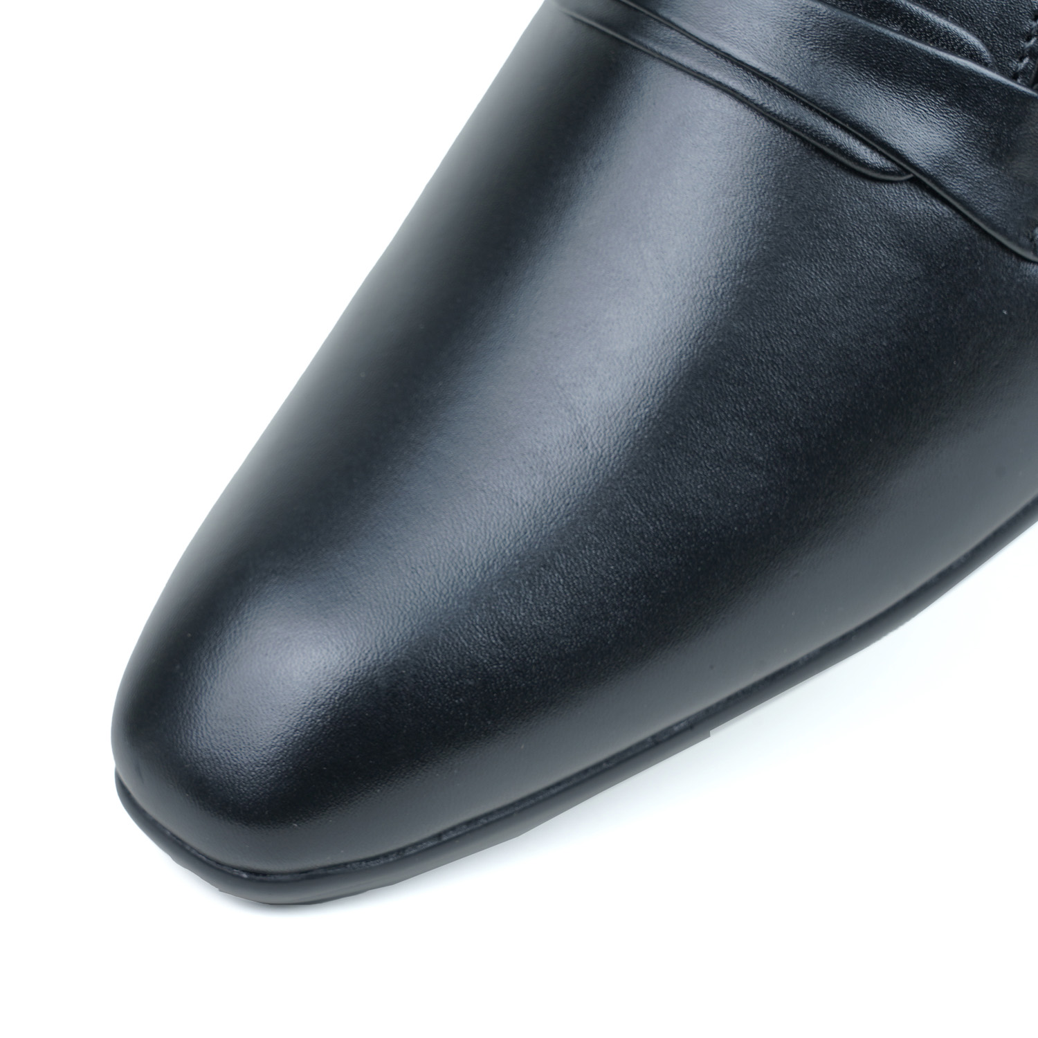 Apex Black Leather Dress Shoe For Men. 