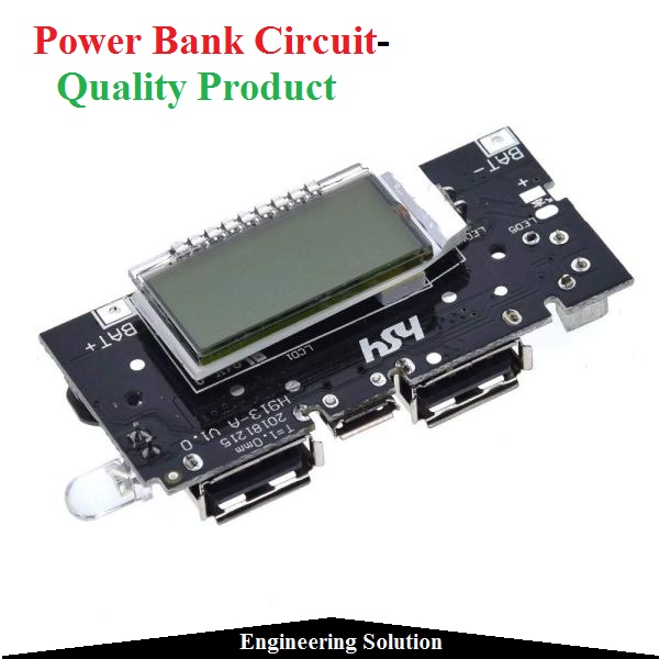 Dual USB 5V 1A 2.1A Power Bank Charging Module Circuit Board with Display. 