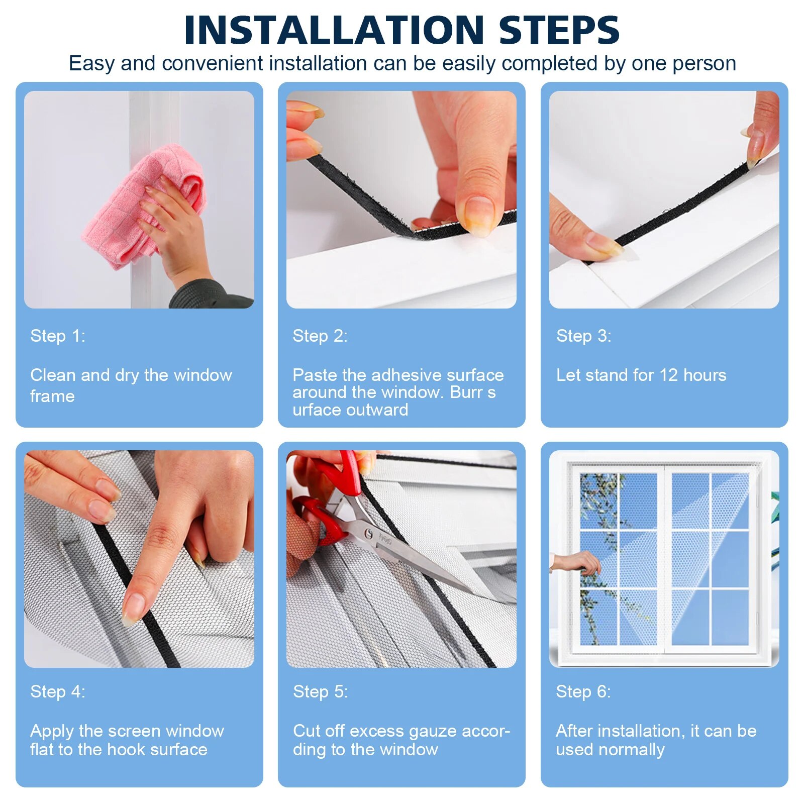 Anti Fly Mosquito Net Window Screen Mesh Adhesive Mosquito Insect Flying Bug Net Curtains for Kitchen Windows Home Protector. 