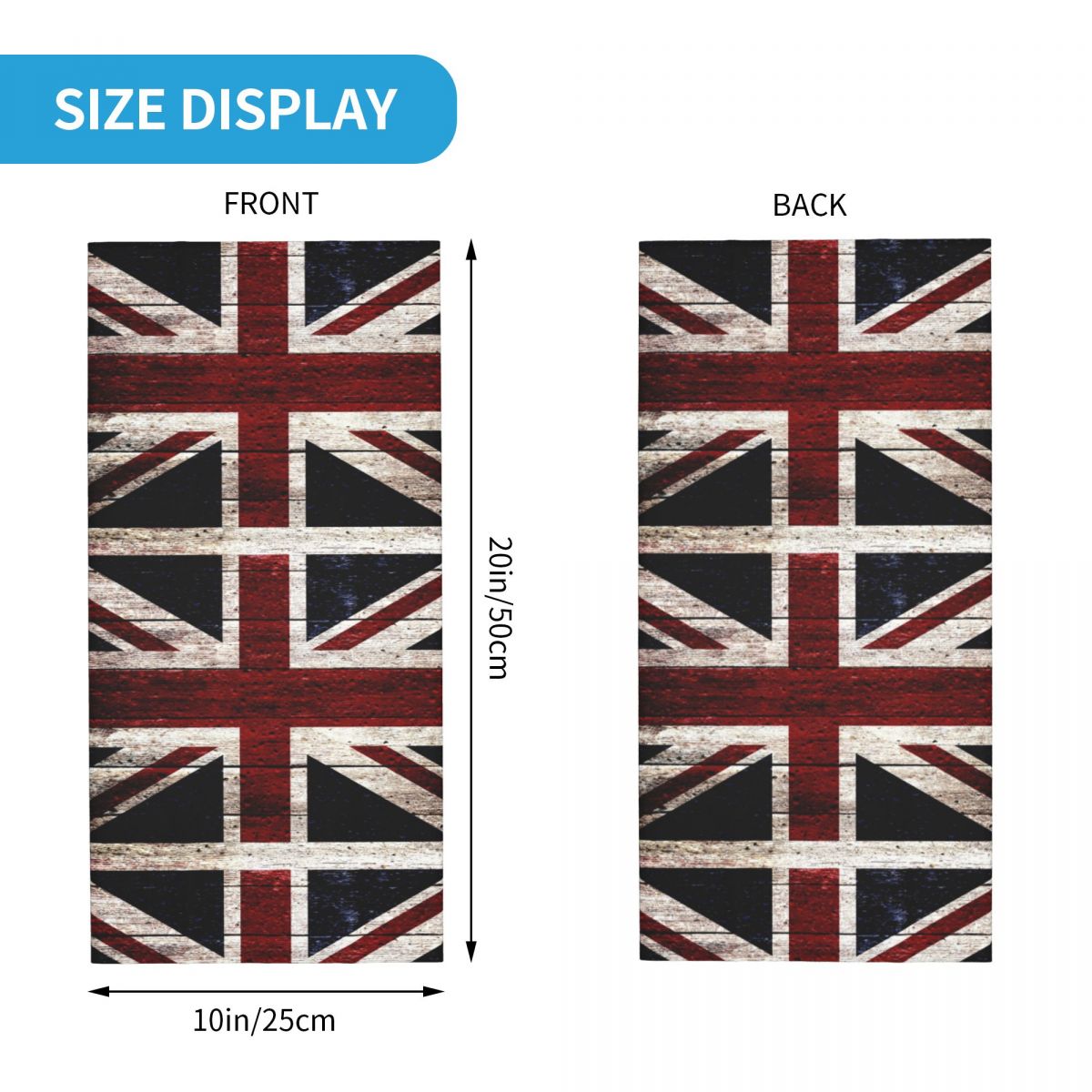 Union Flag Bandana Neck Gaiter Uk Kingdom Country Magic Scarf Multifunctional Headwear Cycling for Men Women Adult Breathable. 
