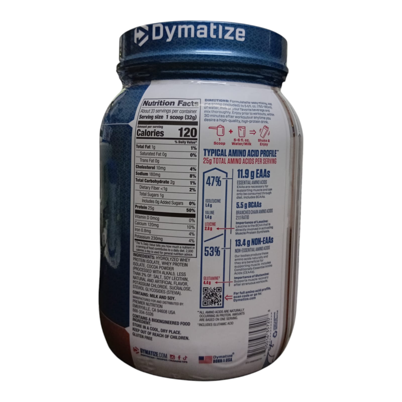 Dymatize ISO 100 Gourmet Chocolate Protein Powder -1.43 lb / 650g. 