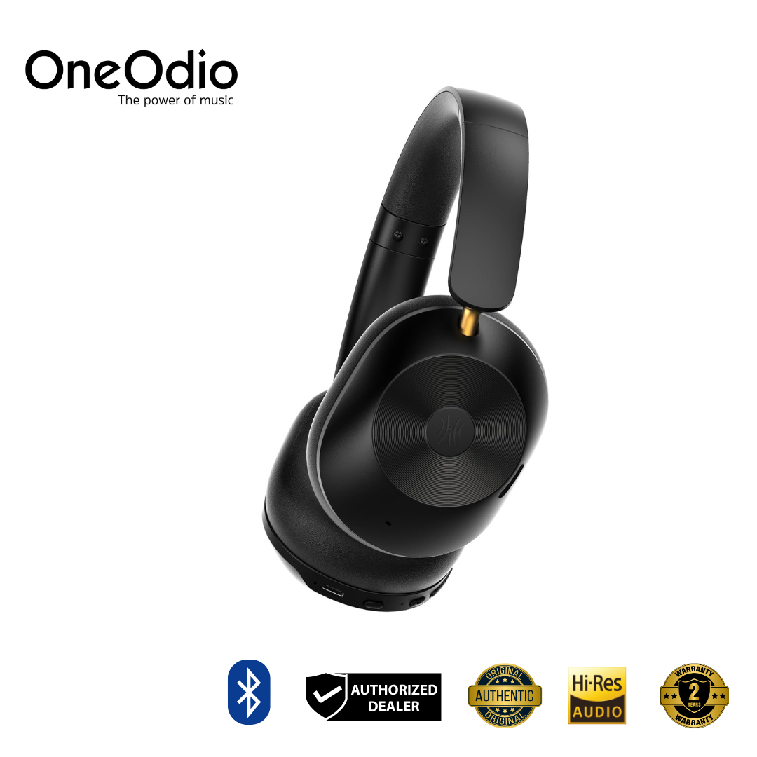 OneOdio Focus A5 Wireless Over-Ear Headphones, Hybrid Active Noise Cancelling, 75H Playtime, Hi-Res LDAC Wireless Audio, Bluetooth 5.4, Built-in Mic for Clear Calls, Low Latency Game Mode