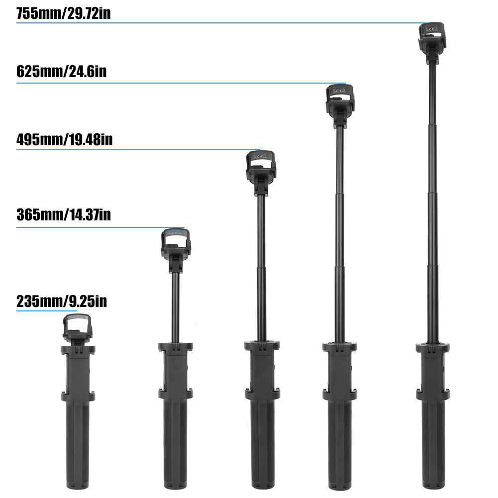 Handheld Universal Retractable Bracket Extension Rod Accessory for DJI OSMO Pocket Camera. 