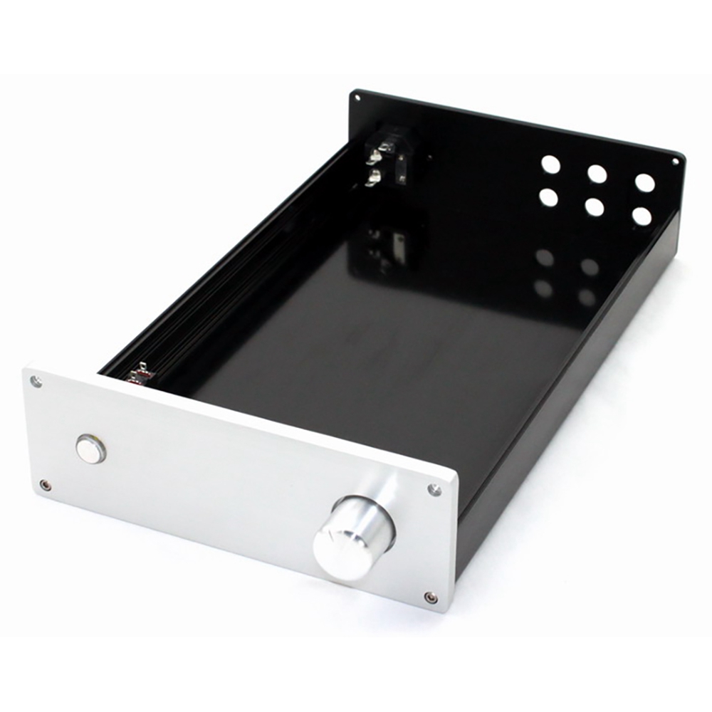 Amplifier Housing,LM3886 All Aluminum Amplifier Chassis DIY Audio Amplifier Housing with Power Outlet. 