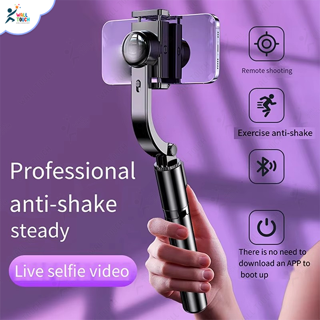 New CE FCC 78 cm Long Certificated R25 Single Axis Tripod Gimble Stabilizer Selfie Stick with Lock Rechargeable Remote. 