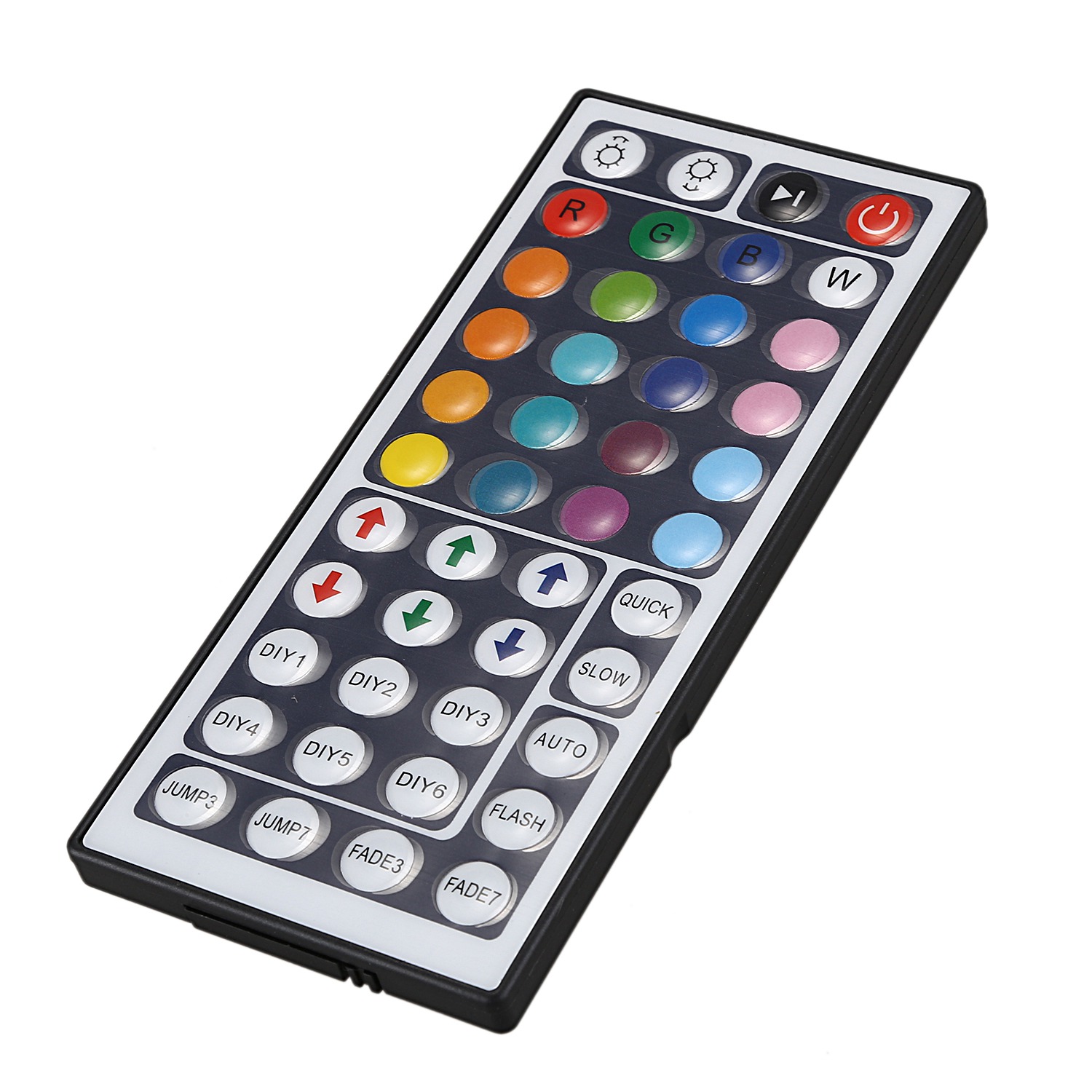 Individual 44 keys Wireless IR Remote control with receiver for 5050 3528 RGB SMD LED strip light. 