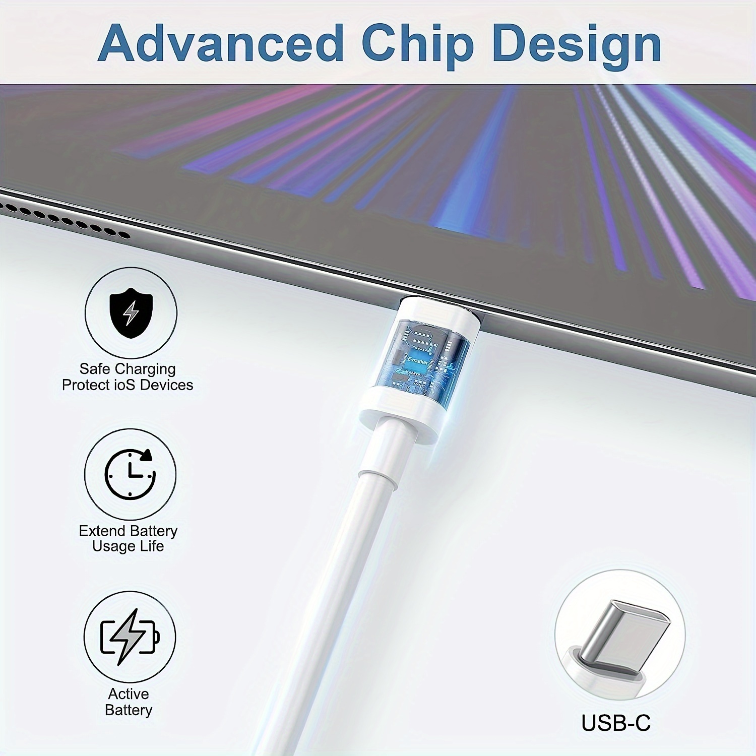 3Packs 10Ft/3m Long USB C To USB C Charging Cables, 60W Type C Charging Cable Fast Charge Cord For IPhone 15/15 Pro/15 Plus/15 Pro Max, IPad Pro/Air/Mini, MacBook Pro/Air, Samsung Galaxy S23 S22 S21 S20 Ultra, Google Pixel 7 6 5 4 3 2 XL And More. 